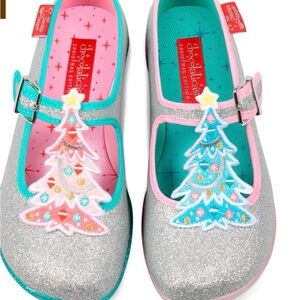 Hot Chocolate Design Christmas Edition Mary Jane Shoes Size 36 Fits 6.5
